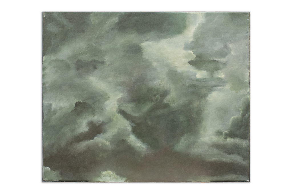 Tableau de nuage représentant un ourson